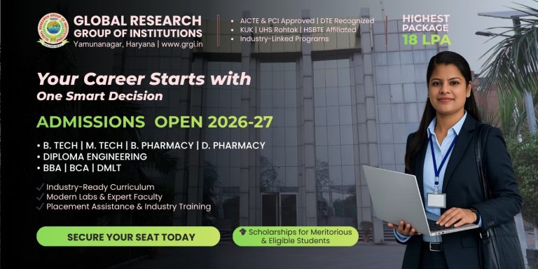 Admission Open College Haryana – Build Your Future with GRIMT