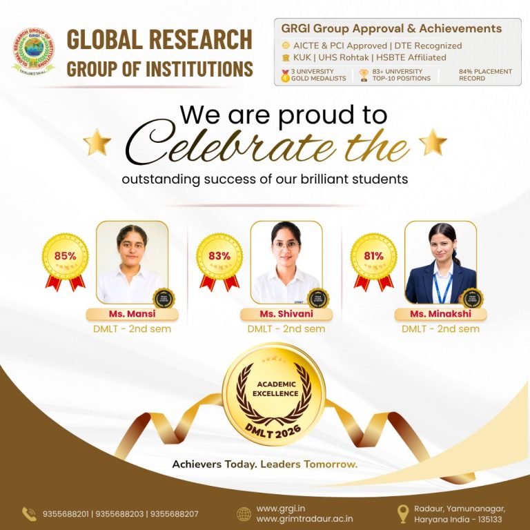DMLT Students Achieve Outstanding Academic Results at Global Research Group of Institutions