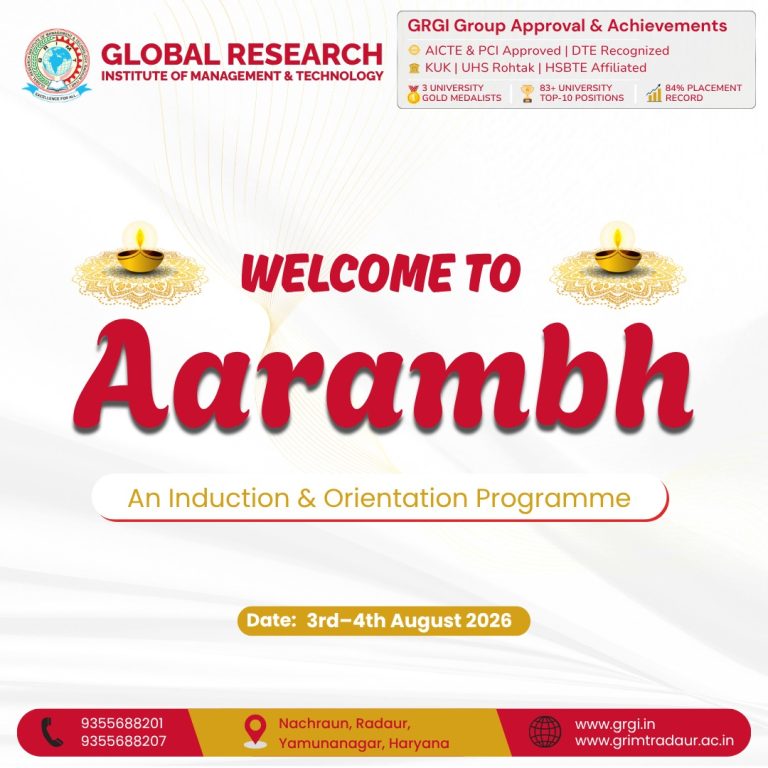 Aarambh 2026 – Induction & Orientation Programme at GRIMT | Welcome New Students